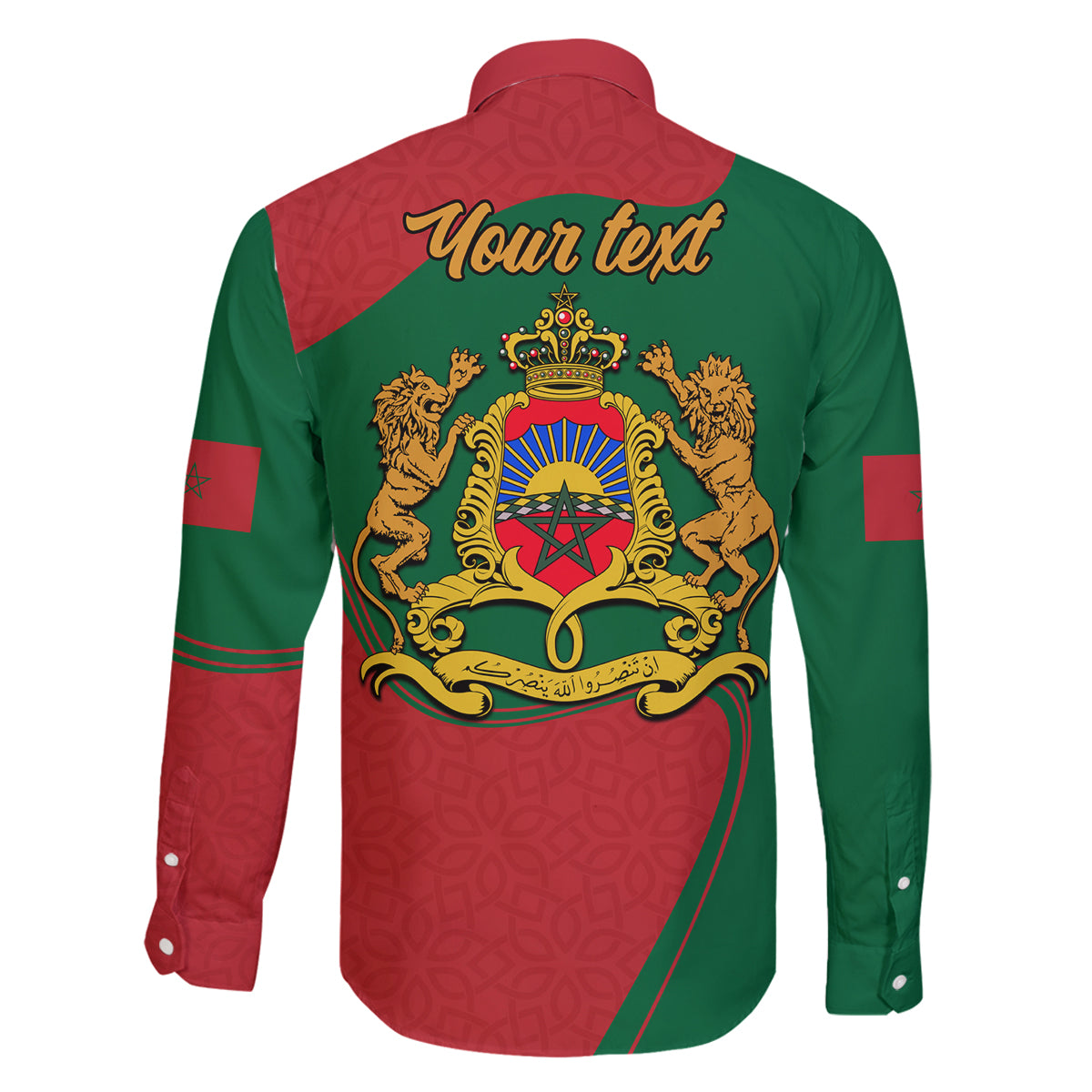 Morocco Proclamation Day With Flag Color Family Matching Long Sleeve Bodycon Dress and Hawaiian Shirt LT9 - Wonder Print Shop