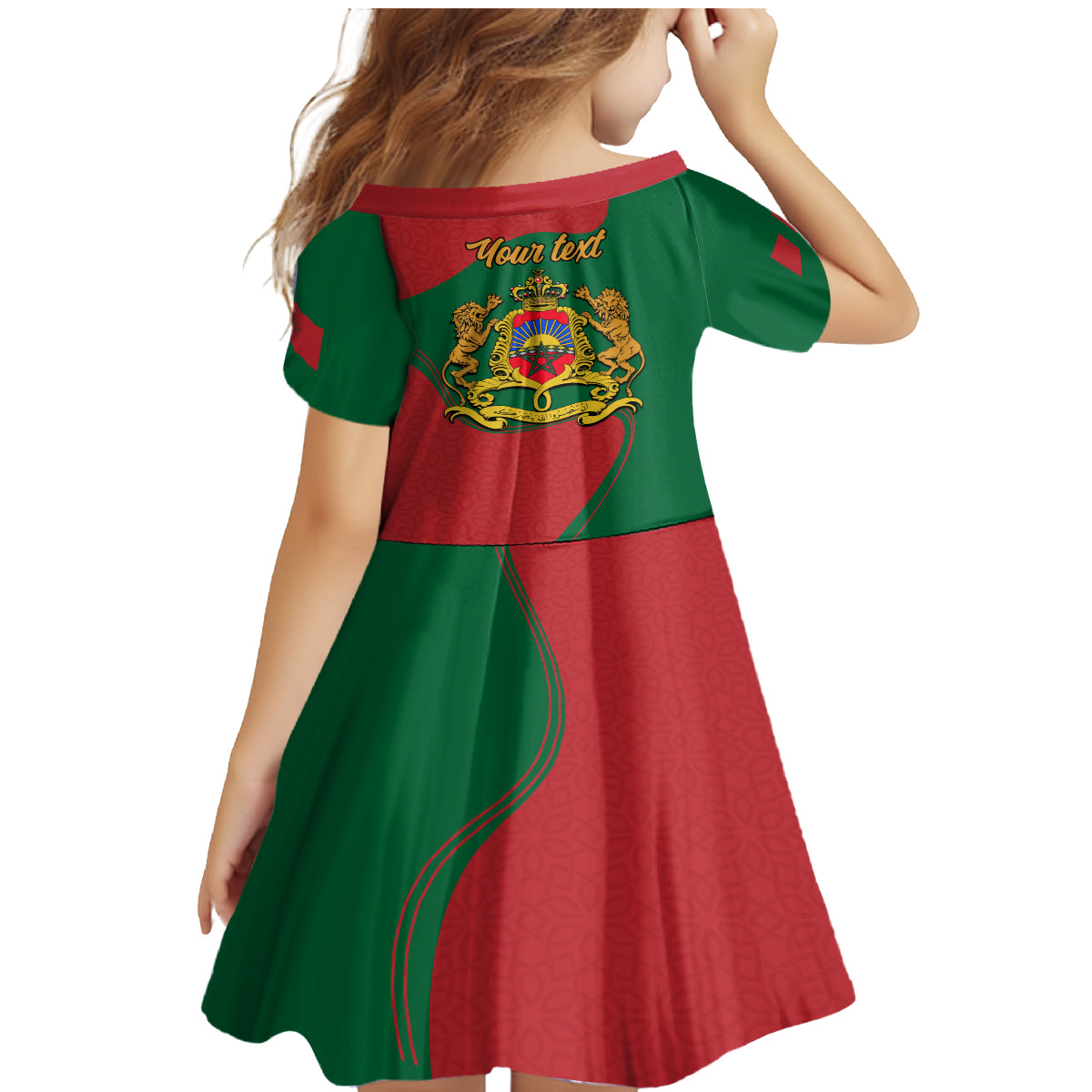 Morocco Proclamation Day With Flag Color Family Matching Mermaid Dress and Hawaiian Shirt LT9 - Wonder Print Shop
