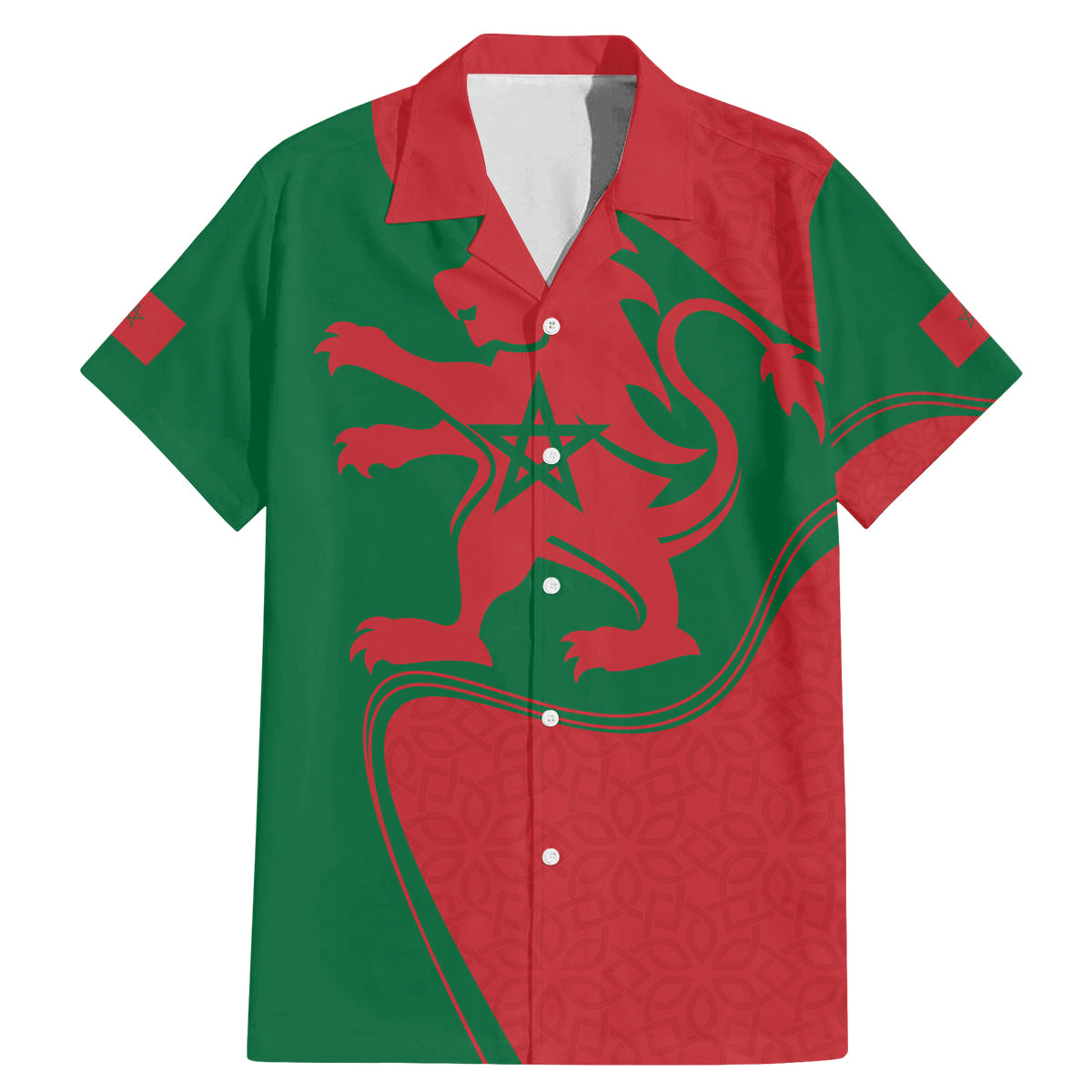 Morocco Proclamation Day With Flag Color Family Matching Mermaid Dress and Hawaiian Shirt LT9 - Wonder Print Shop