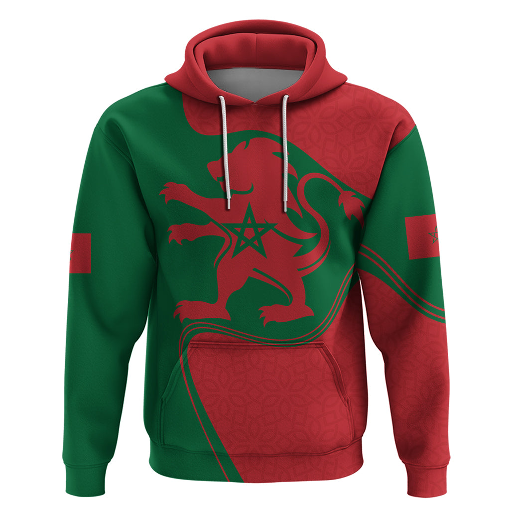 Morocco Proclamation Day With Flag Color Hoodie - Wonder Print Shop