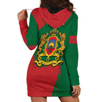 Morocco Proclamation Day With Flag Color Hoodie Dress - Wonder Print Shop
