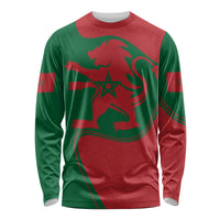 Morocco Proclamation Day With Flag Color Long Sleeve Shirt - Wonder Print Shop