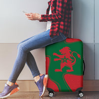 Morocco Proclamation Day With Flag Color Luggage Cover - Wonder Print Shop