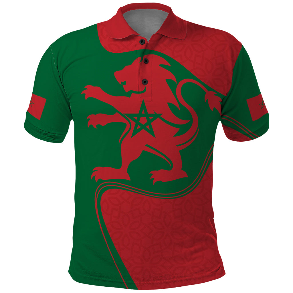 Morocco Proclamation Day With Flag Color Polo Shirt - Wonder Print Shop