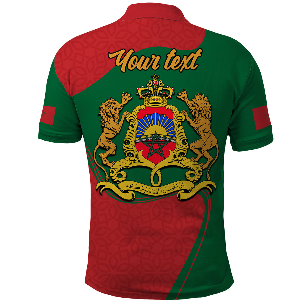 Morocco Proclamation Day With Flag Color Polo Shirt - Wonder Print Shop
