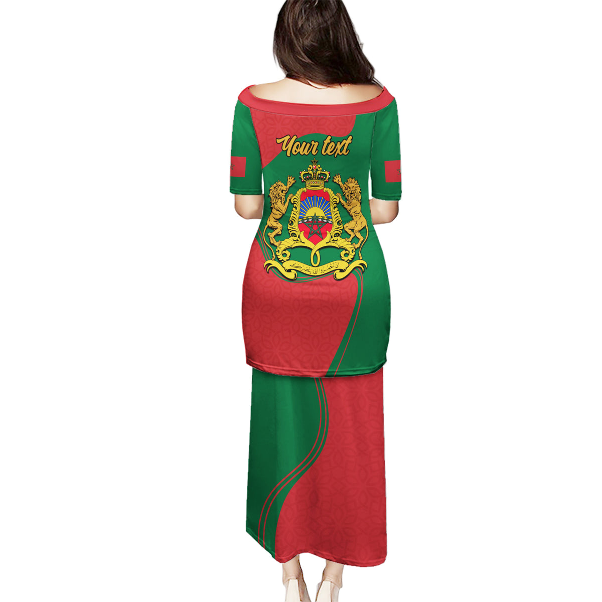 Morocco Proclamation Day With Flag Color Puletasi - Wonder Print Shop