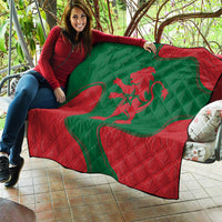 Morocco Proclamation Day With Flag Color Quilt - Wonder Print Shop