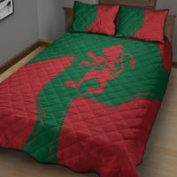 Morocco Proclamation Day With Flag Color Quilt Bed Set - Wonder Print Shop