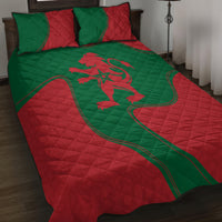 Morocco Proclamation Day With Flag Color Quilt Bed Set - Wonder Print Shop