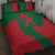 Morocco Proclamation Day With Flag Color Quilt Bed Set - Wonder Print Shop