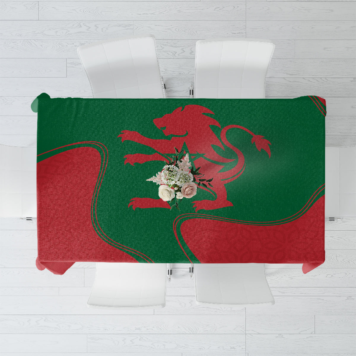 Morocco Proclamation Day With Flag Color Tablecloth - Wonder Print Shop