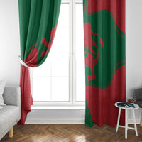 Morocco Proclamation Day With Flag Color Window Curtain - Wonder Print Shop