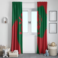 Morocco Proclamation Day With Flag Color Window Curtain - Wonder Print Shop