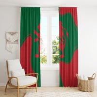 Morocco Proclamation Day With Flag Color Window Curtain - Wonder Print Shop