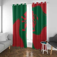 Morocco Proclamation Day With Flag Color Window Curtain - Wonder Print Shop