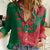 Morocco Proclamation Day With Flag Color Women Casual Shirt - Wonder Print Shop