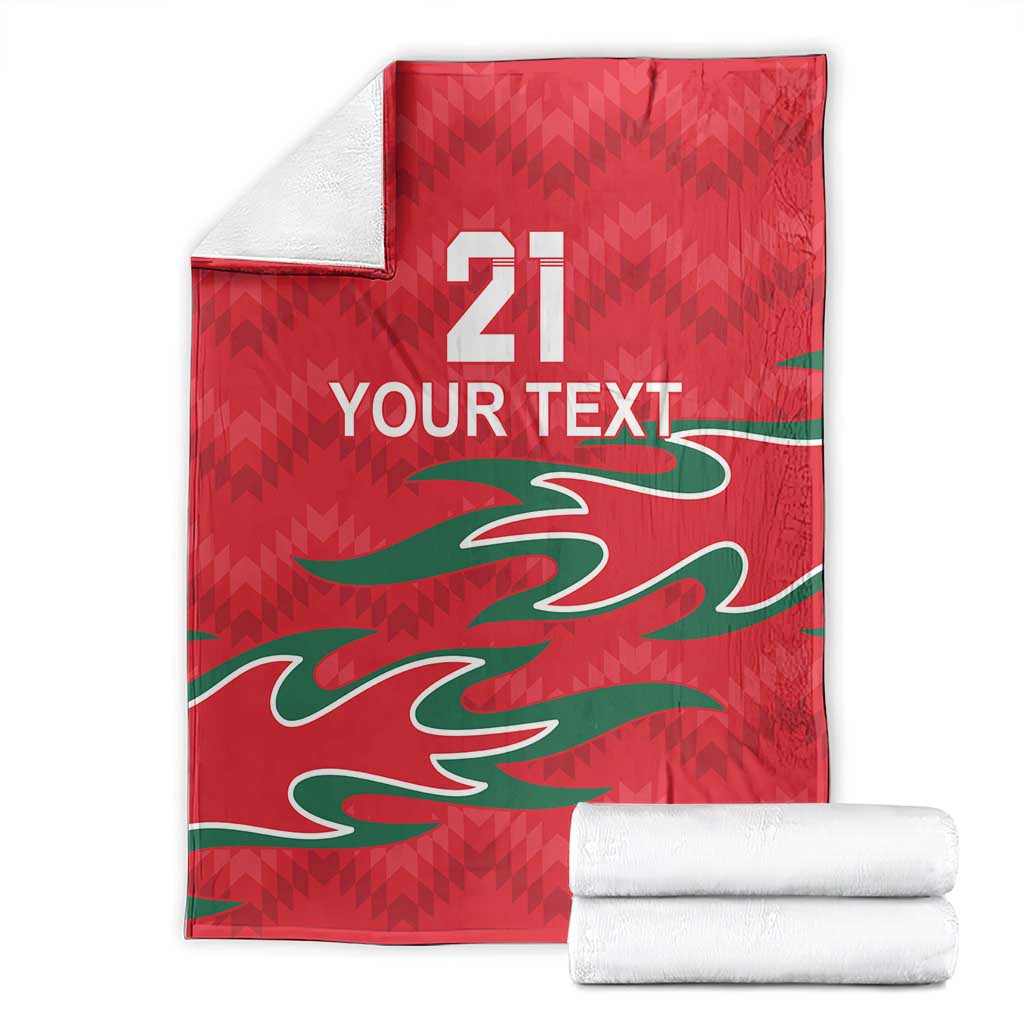 Custom Oman Cricket Blanket 2016 Vintage Away Retro