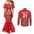Custom Oman Cricket Couples Matching Mermaid Dress and Long Sleeve Button Shirt 2016 Vintage Away Retro