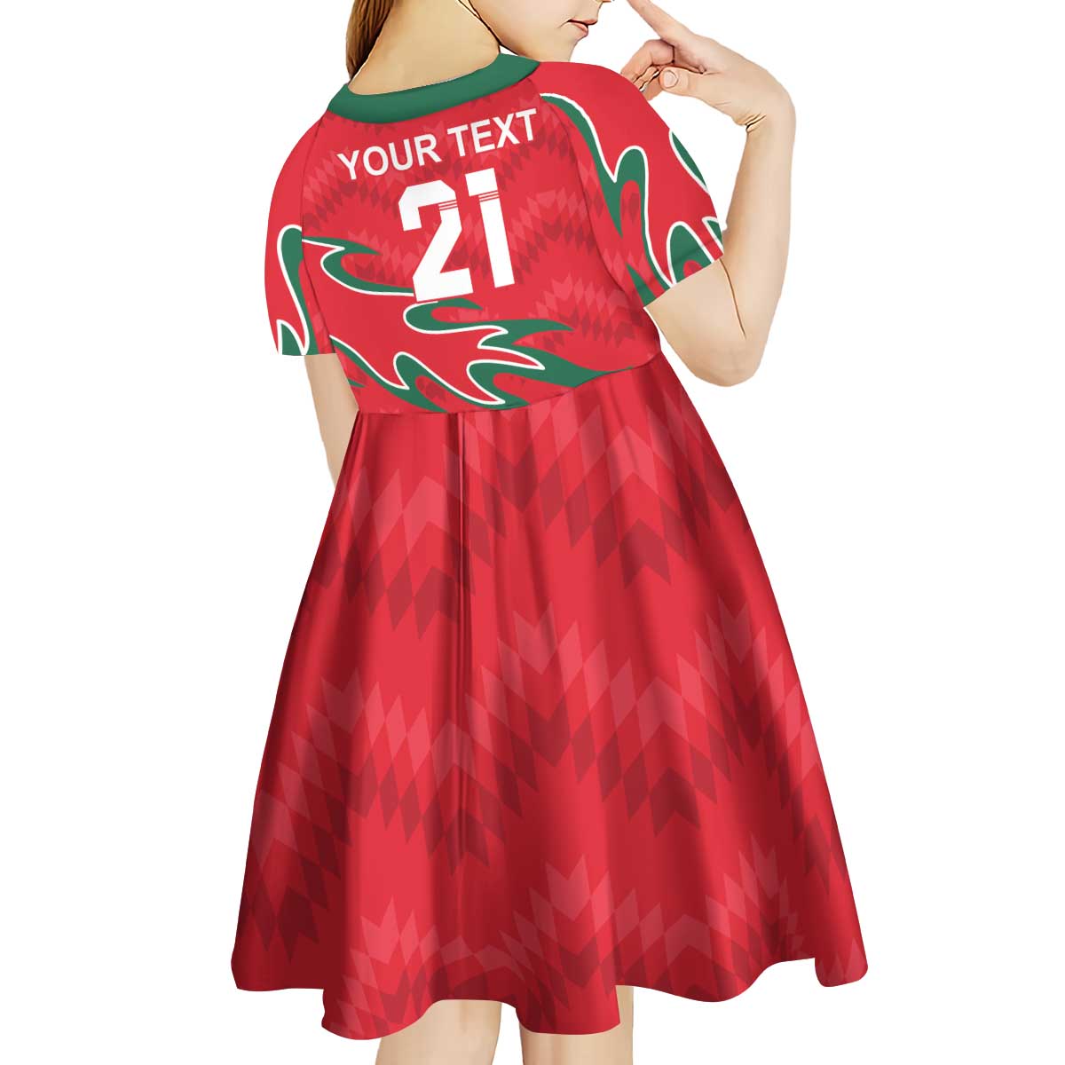 Custom Oman Cricket Kid Short Sleeve Dress 2016 Vintage Away Retro - Wonder Print Shop