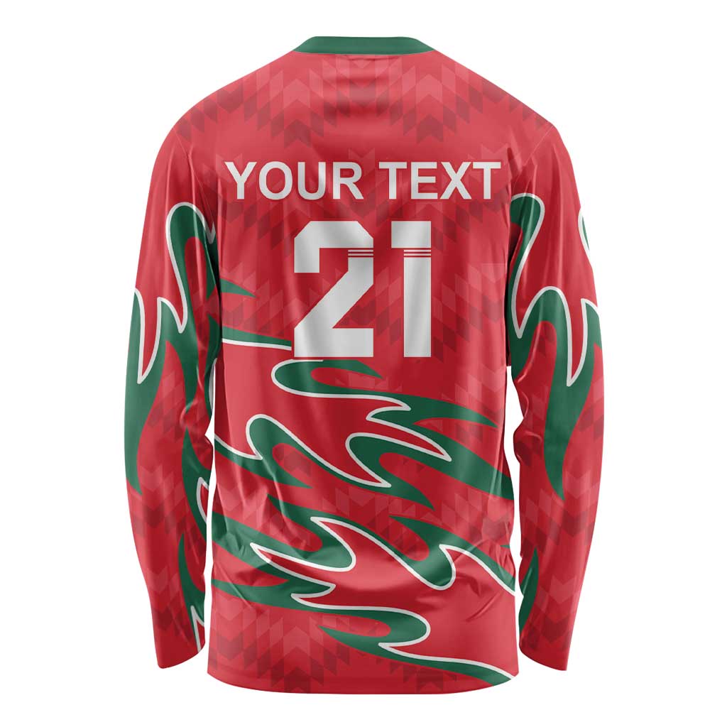 Custom Oman Cricket Long Sleeve Shirt 2016 Vintage Away Retro - Wonder Print Shop