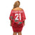 Custom Oman Cricket Off Shoulder Short Dress 2016 Vintage Away Retro - Wonder Print Shop