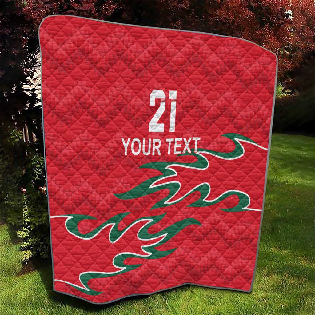 Custom Oman Cricket Quilt 2016 Vintage Away Retro - Wonder Print Shop