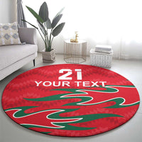 Custom Oman Cricket Round Carpet 2016 Vintage Away Retro