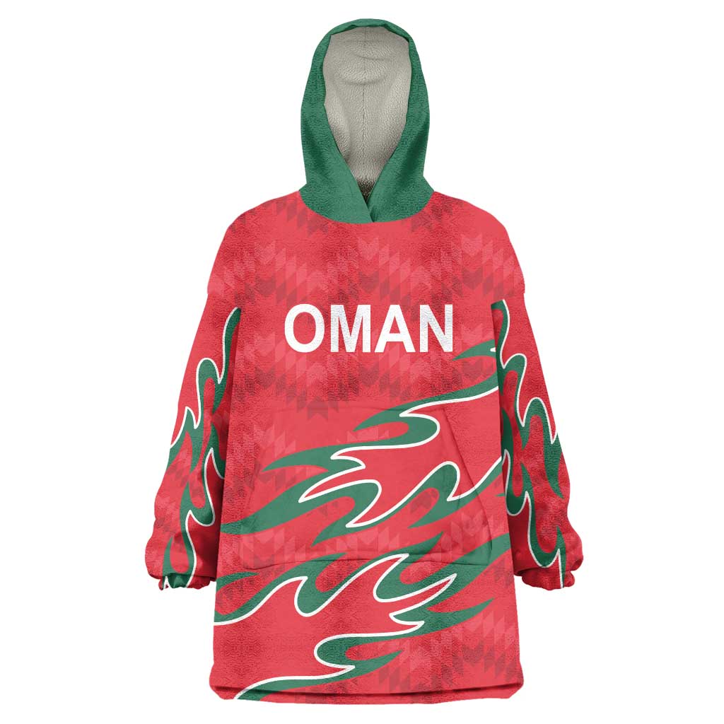 Custom Oman Cricket Wearable Blanket Hoodie 2016 Vintage Away Retro - Wonder Print Shop
