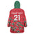 Custom Oman Cricket Wearable Blanket Hoodie 2016 Vintage Away Retro - Wonder Print Shop