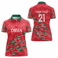 Custom Oman Cricket Women Polo Shirt 2016 Vintage Away Retro - Wonder Print Shop