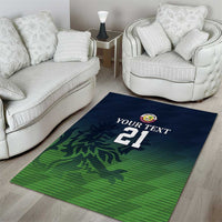 Custom Qatar Cricket Area Rug Green Sporty Pattern LT9 - Wonder Print Shop