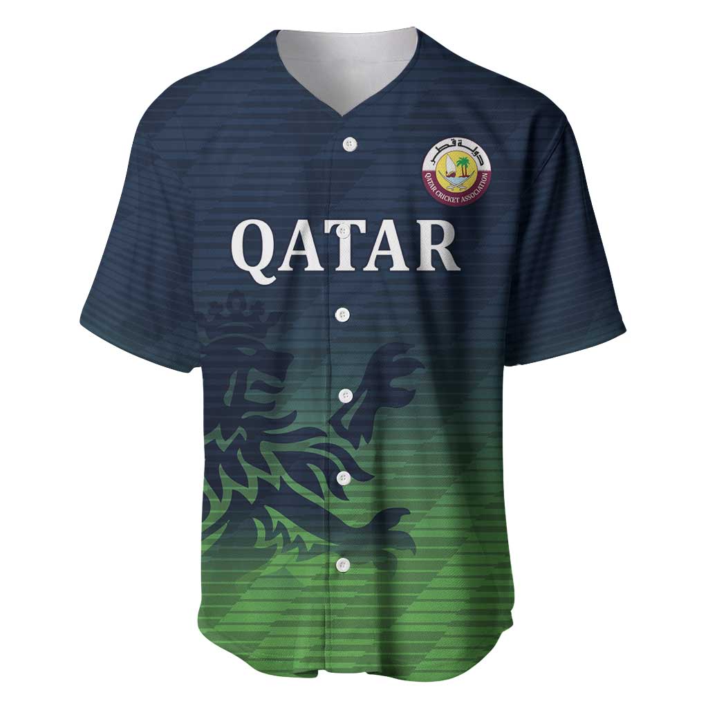 Custom Qatar Cricket Baseball Jersey Green Sporty Pattern LT9 - Wonder Print Shop