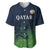 Custom Qatar Cricket Baseball Jersey Green Sporty Pattern LT9 - Wonder Print Shop