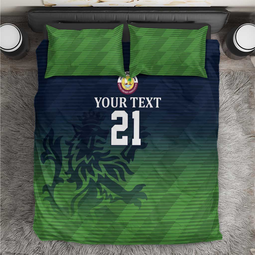 Custom Qatar Cricket Bedding Set Green Sporty Pattern LT9 - Wonder Print Shop