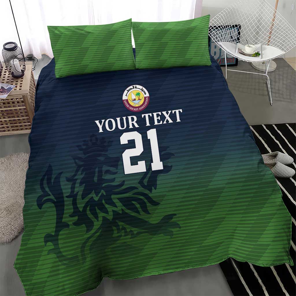 Custom Qatar Cricket Bedding Set Green Sporty Pattern LT9 - Wonder Print Shop