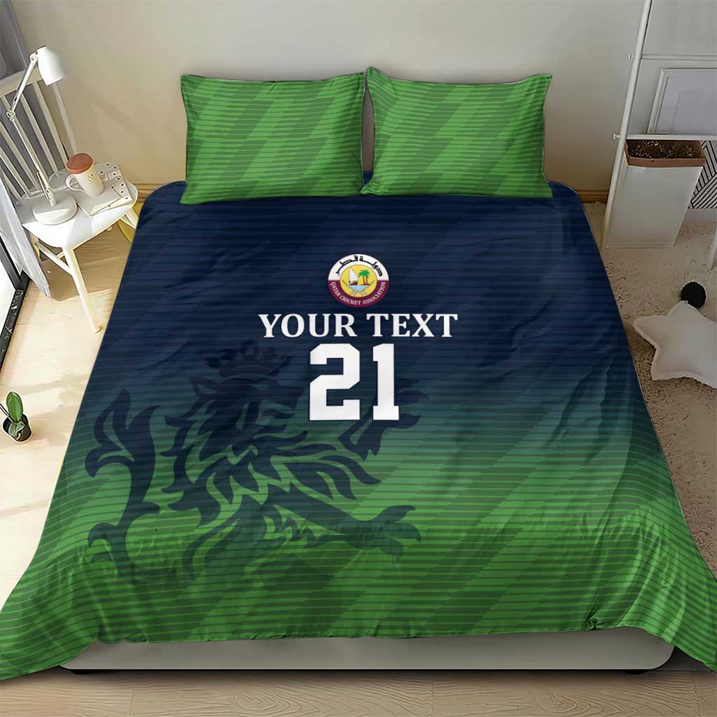Custom Qatar Cricket Bedding Set Green Sporty Pattern LT9 - Wonder Print Shop