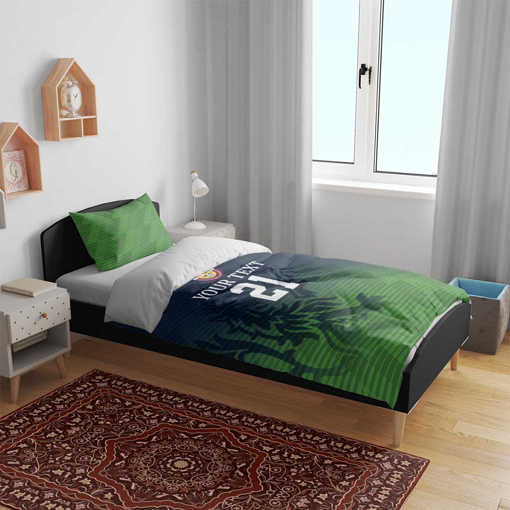 Custom Qatar Cricket Bedding Set Green Sporty Pattern LT9 - Wonder Print Shop