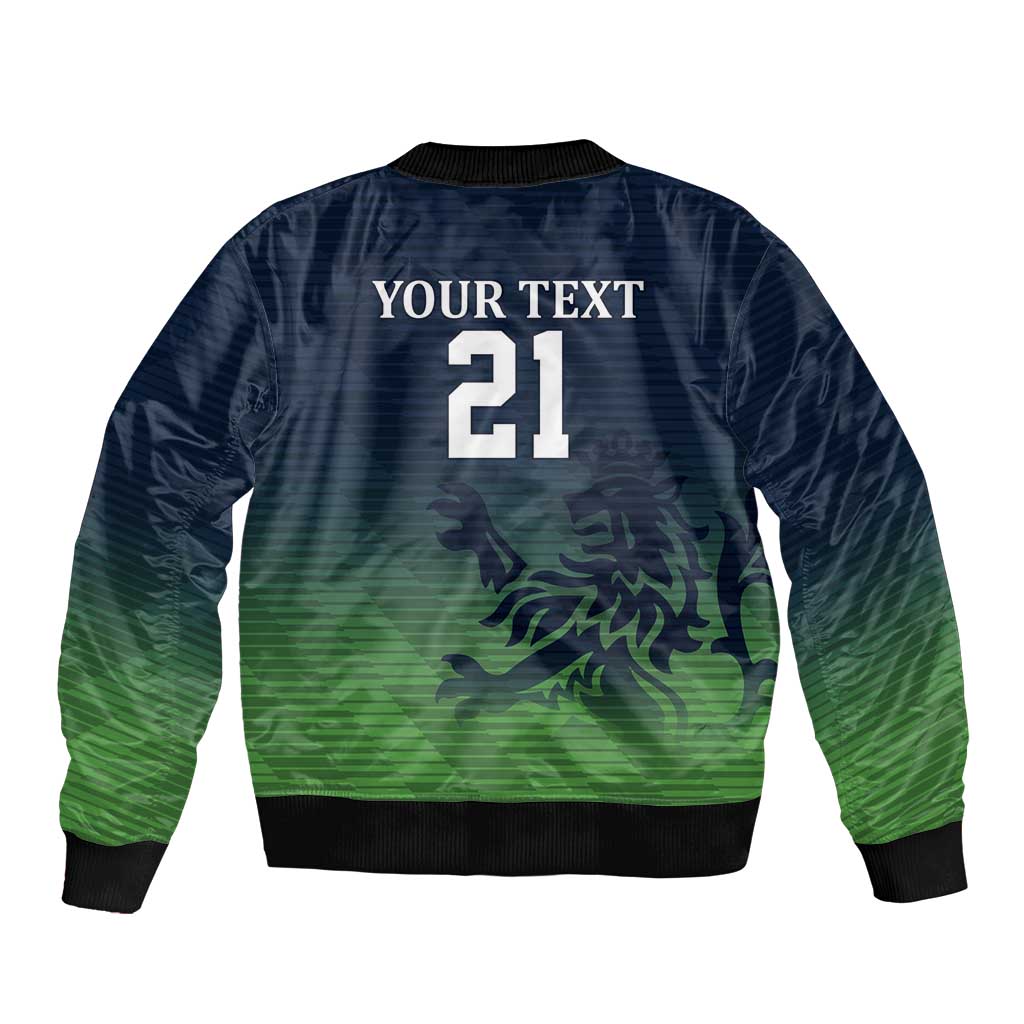 Custom Qatar Cricket Bomber Jacket Green Sporty Pattern LT9 - Wonder Print Shop