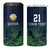 Custom Qatar Cricket 4 in 1 Can Cooler Tumbler Green Sporty Pattern LT9 - Wonder Print Shop
