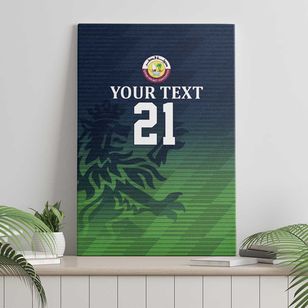 Custom Qatar Cricket Canvas Wall Art Green Sporty Pattern LT9 - Wonder Print Shop