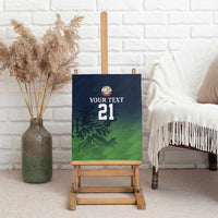 Custom Qatar Cricket Canvas Wall Art Green Sporty Pattern LT9 - Wonder Print Shop