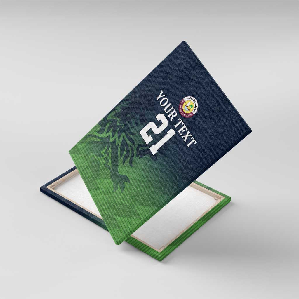 Custom Qatar Cricket Canvas Wall Art Green Sporty Pattern LT9 - Wonder Print Shop