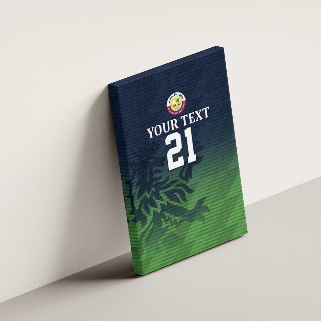 Custom Qatar Cricket Canvas Wall Art Green Sporty Pattern LT9 - Wonder Print Shop