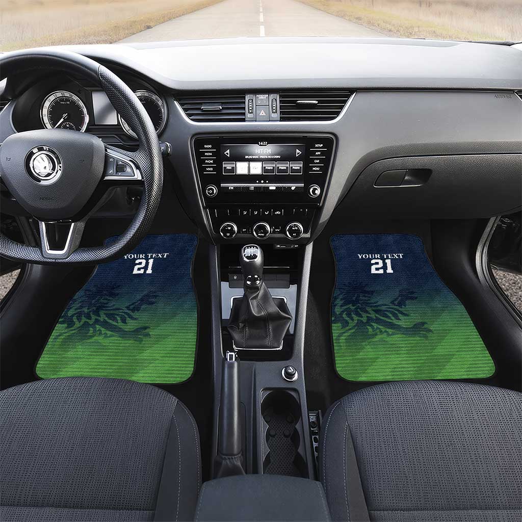 Custom Qatar Cricket Car Mats Green Sporty Pattern LT9 - Wonder Print Shop