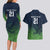 Custom Qatar Cricket Couples Matching Long Sleeve Bodycon Dress and Hawaiian Shirt Green Sporty Pattern LT9 - Wonder Print Shop