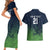 Custom Qatar Cricket Couples Matching Short Sleeve Bodycon Dress and Hawaiian Shirt Green Sporty Pattern LT9 - Wonder Print Shop