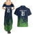 Custom Qatar Cricket Couples Matching Summer Maxi Dress and Hawaiian Shirt Green Sporty Pattern LT9 - Wonder Print Shop