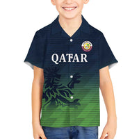 Custom Qatar Cricket Family Matching Long Sleeve Bodycon Dress and Hawaiian Shirt Green Sporty Pattern LT9 - Wonder Print Shop