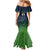 Custom Qatar Cricket Family Matching Mermaid Dress and Hawaiian Shirt Green Sporty Pattern LT9 - Wonder Print Shop