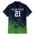 Custom Qatar Cricket Family Matching Off Shoulder Short Dress and Hawaiian Shirt Green Sporty Pattern LT9 - Wonder Print Shop